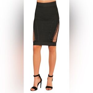 WOW COUTURE BANDAGED CAGED SIDE PENCIL SKIRT- Small